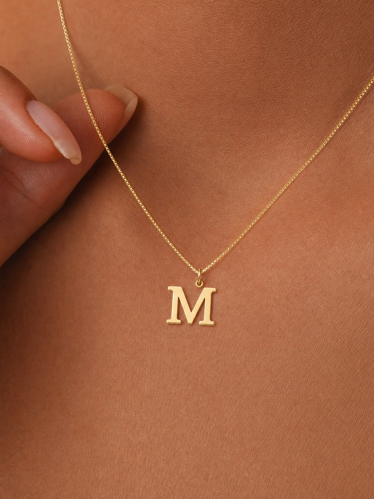 SAINT GILD initial necklace pendant macro