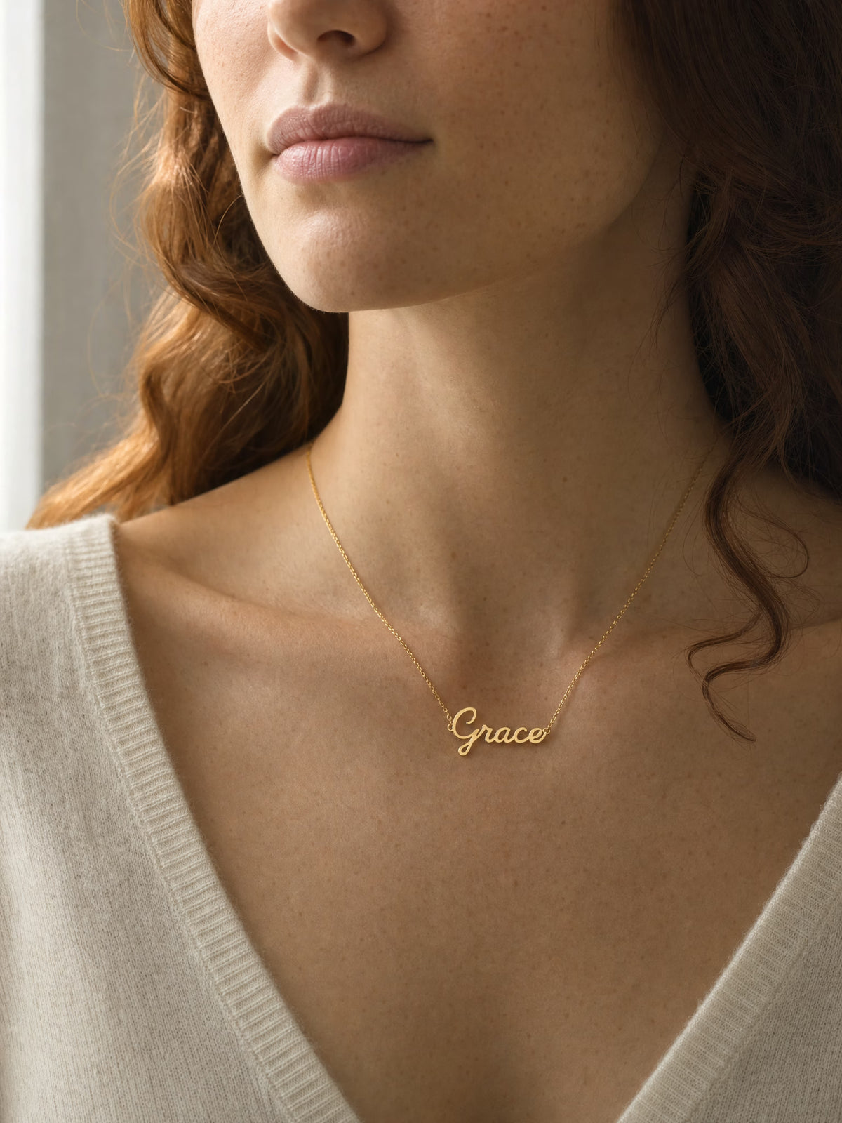 SAINT GILD name necklace lifestyle