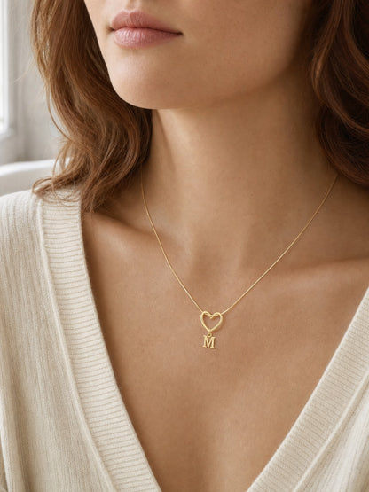 SAINT GILD initial heart necklace lifestyle
