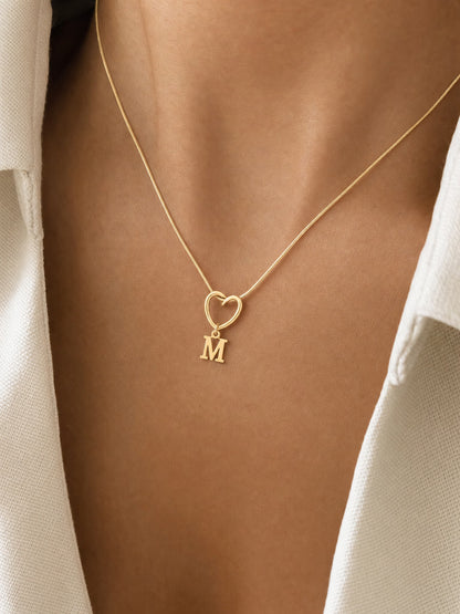 SAINT GILD initial heart necklace pendant macro