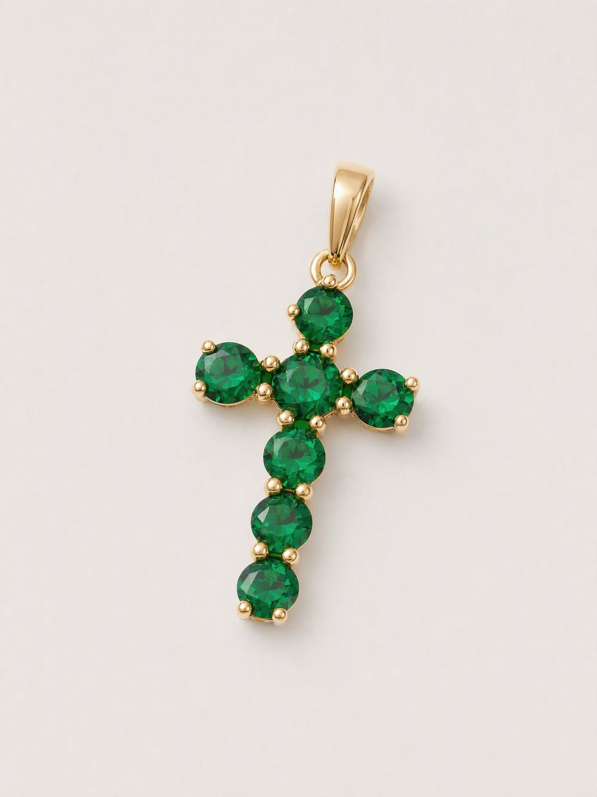 SAINT GILD birthstone cross necklace pendant macro