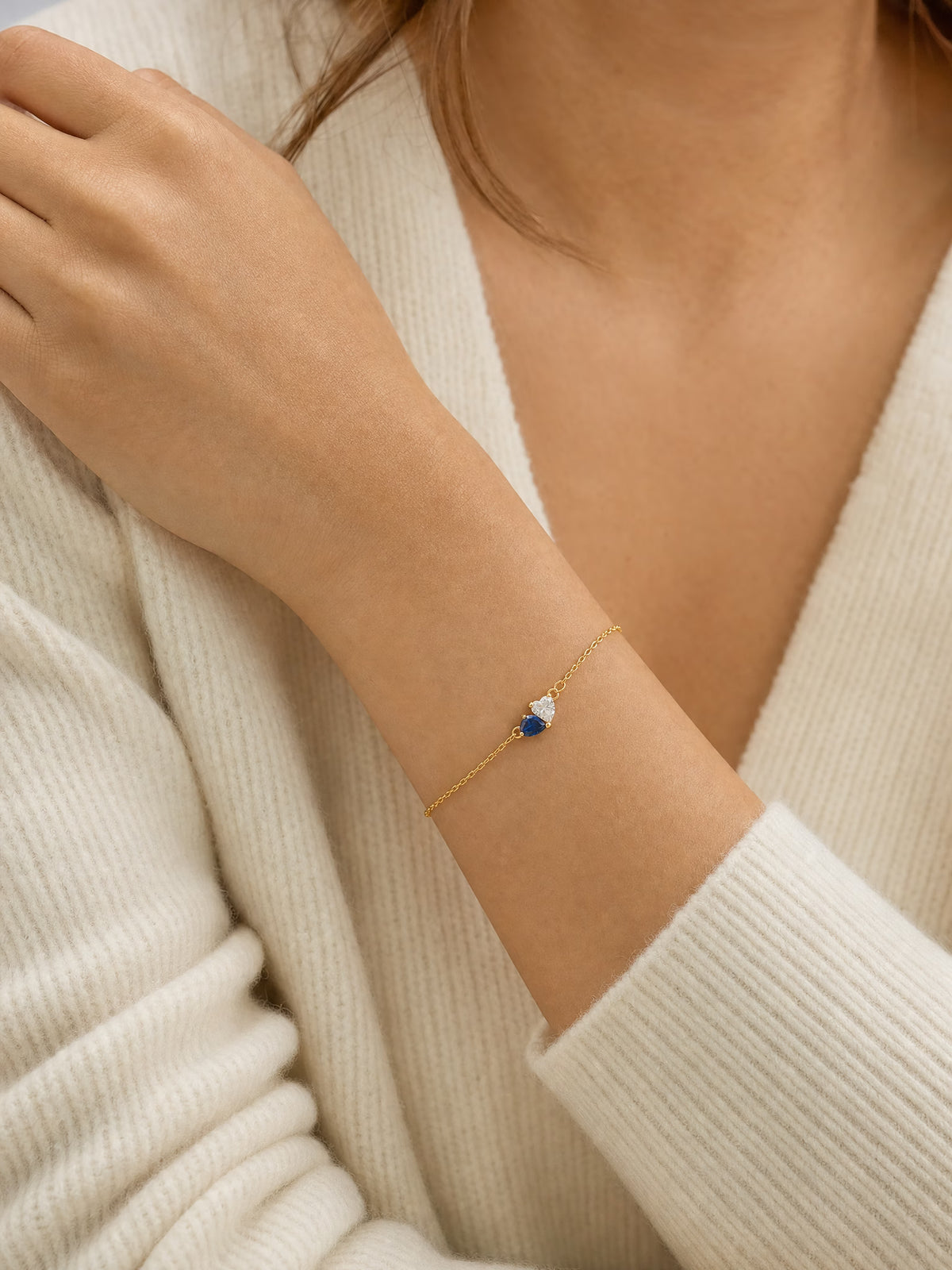 SAINT GILD two birthstone bracelet worn on body