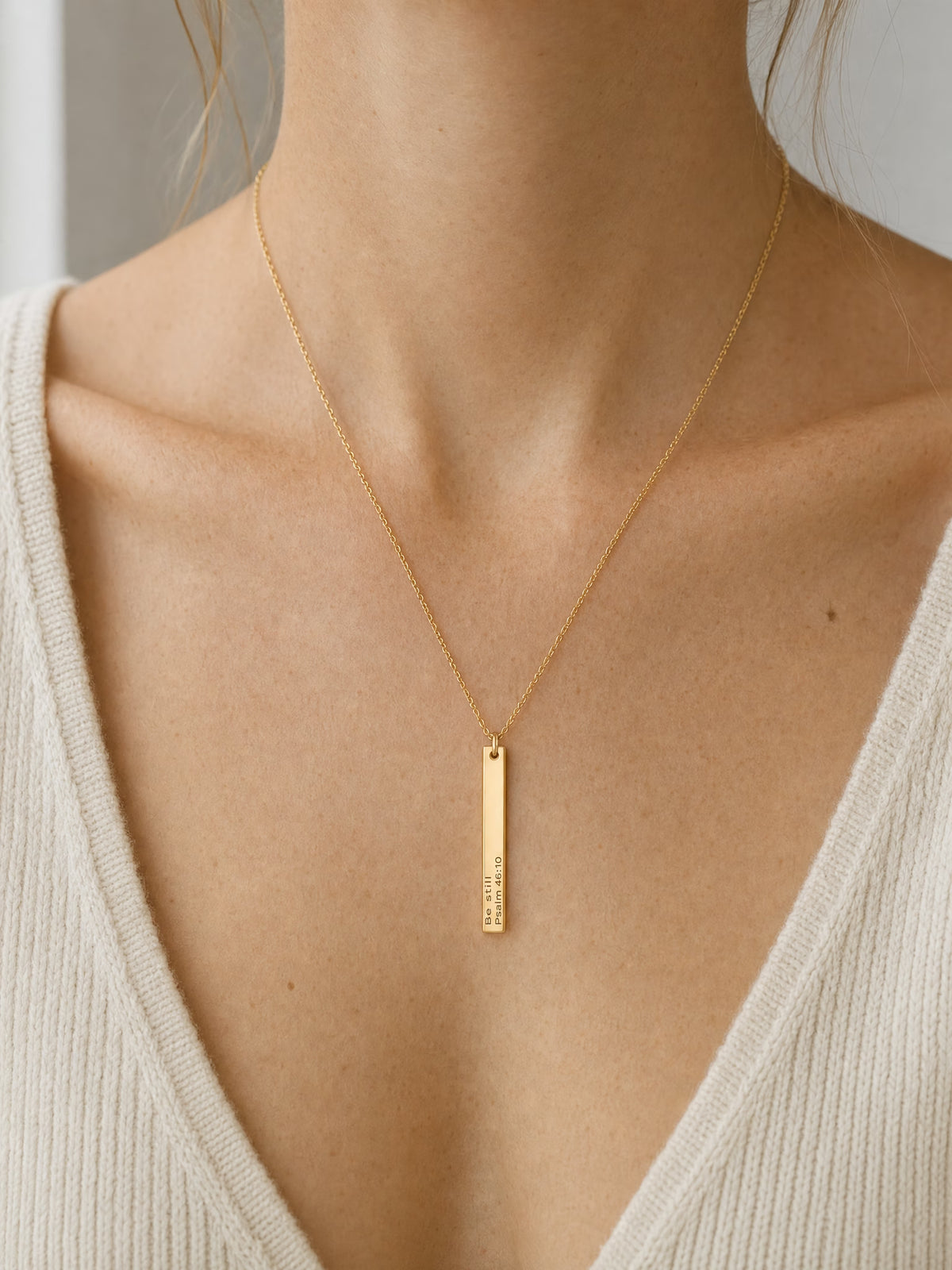 SAINT GILD his promise necklace worn on body