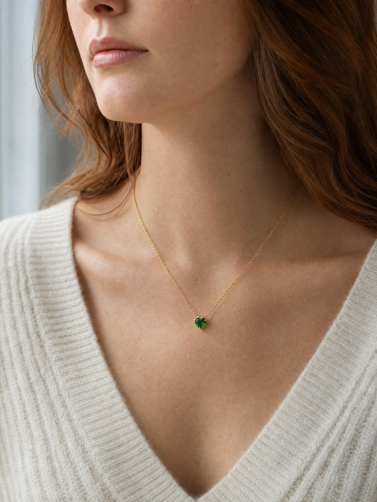 SAINT GILD birthstone heart necklace lifestyle