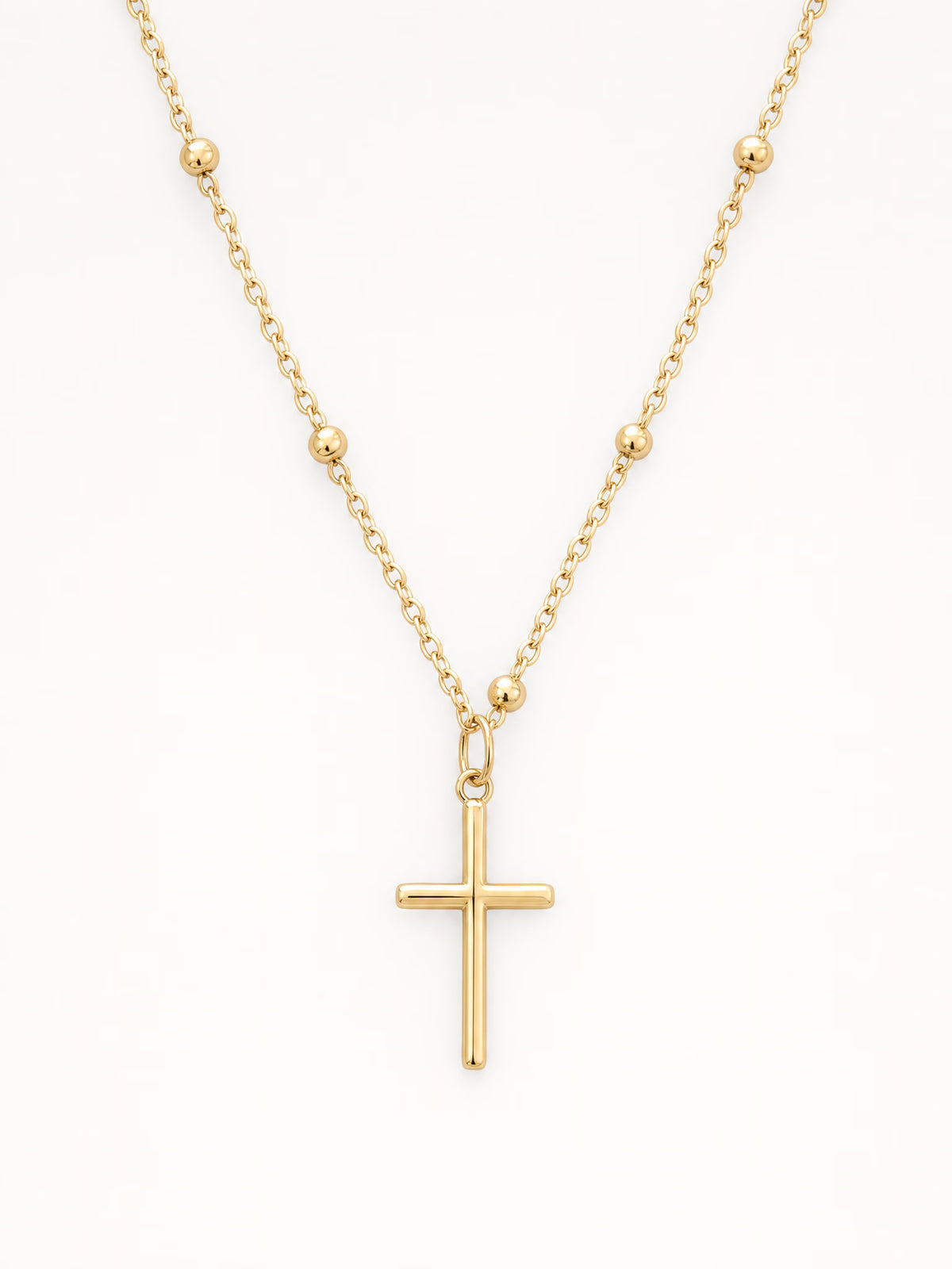 SAINT GILD Beaded Cross Necklace macro