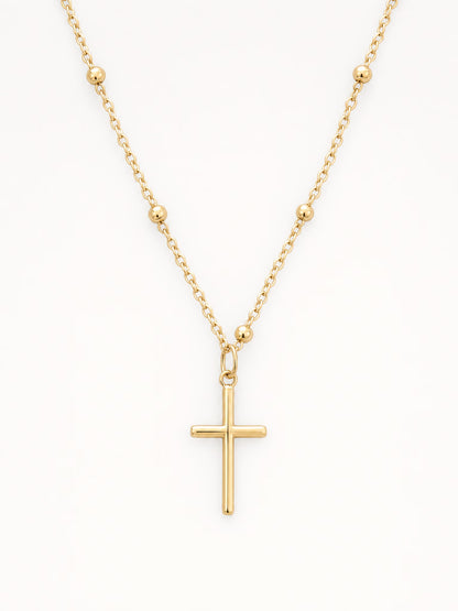 SAINT GILD Beaded Cross Necklace macro