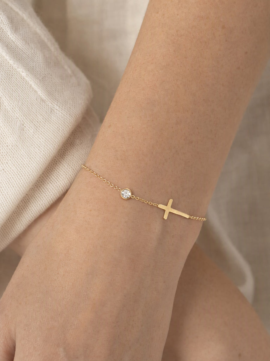 SAINT GILD Cross Chain Bracelet on wrist