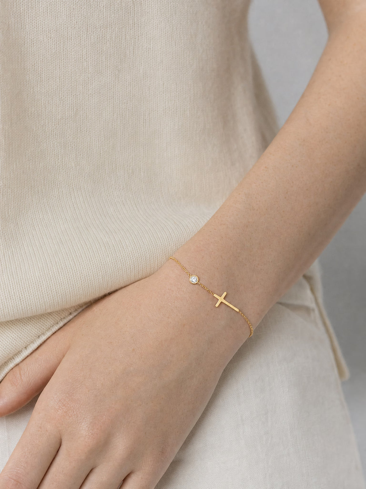 SAINT GILD Cross Chain Bracelet worn