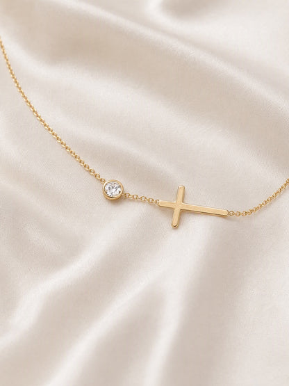SAINT GILD Cross Chain Bracelet on satin