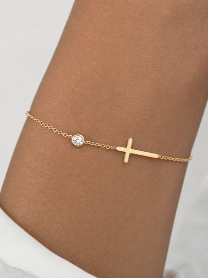 SAINT GILD Cross Chain Bracelet macro