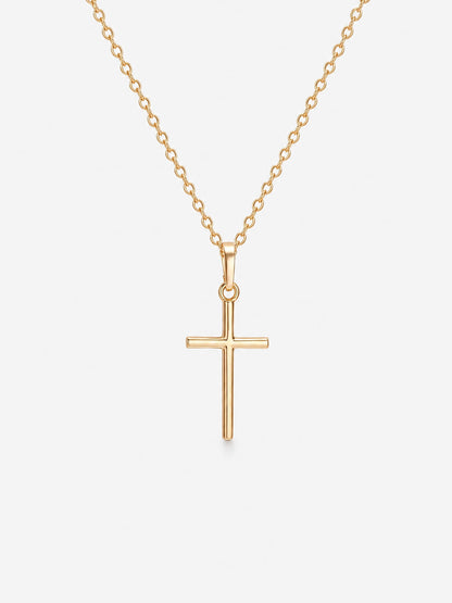 SAINT GILD Classic Cross Necklace dainty gold