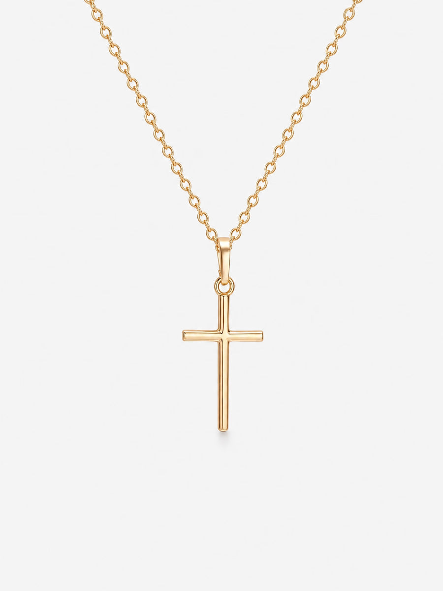 SAINT GILD Classic Cross Necklace dainty gold