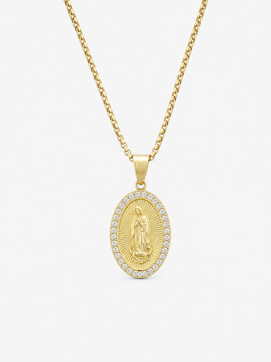 SAINT GILD Our Lady of Guadalupe Necklace gold