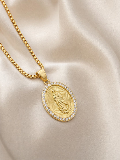 SAINT GILD Guadalupe Necklace on satin