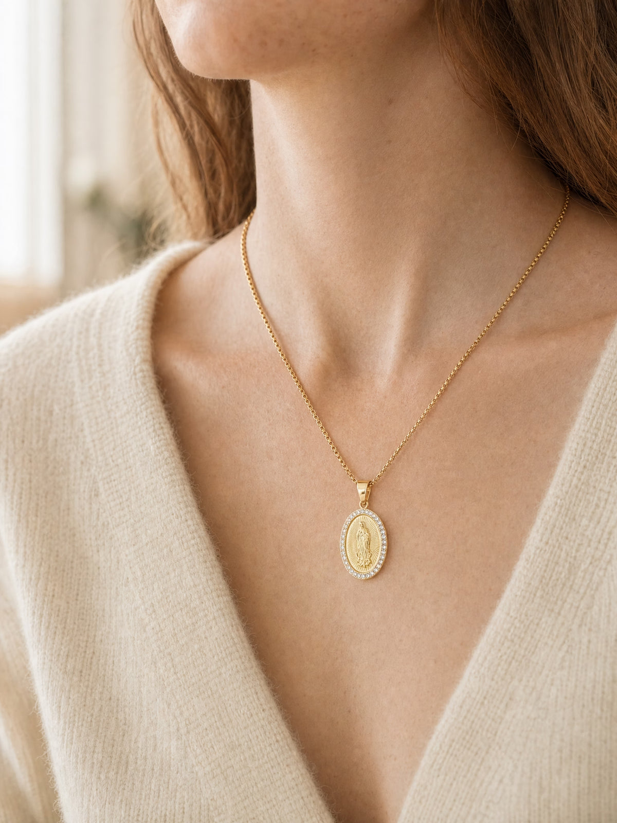 SAINT GILD Guadalupe Necklace lifestyle