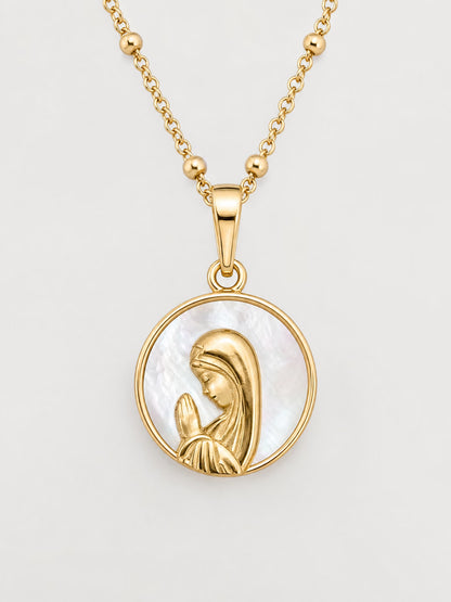 SAINT GILD Mother Mary Necklace macro