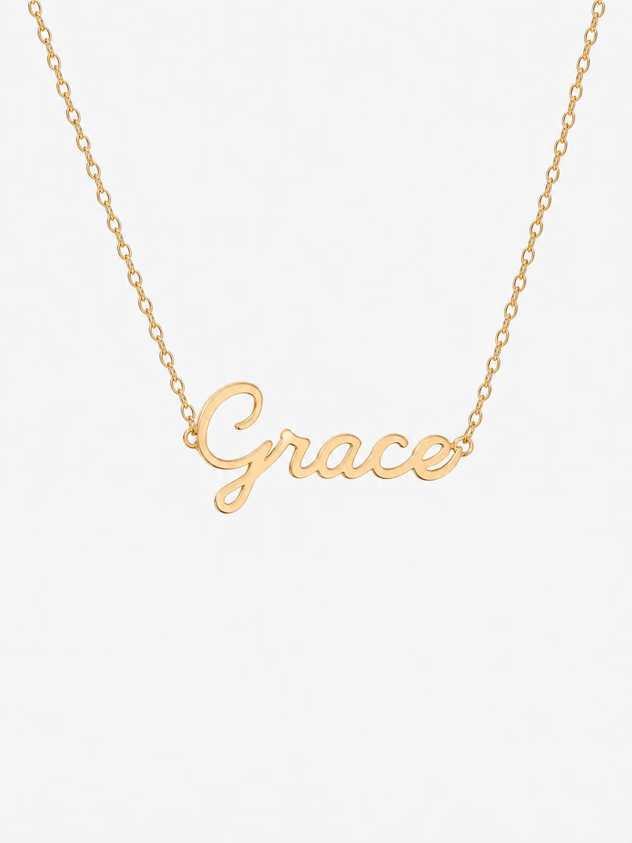 SAINT GILD Name Necklace gold script