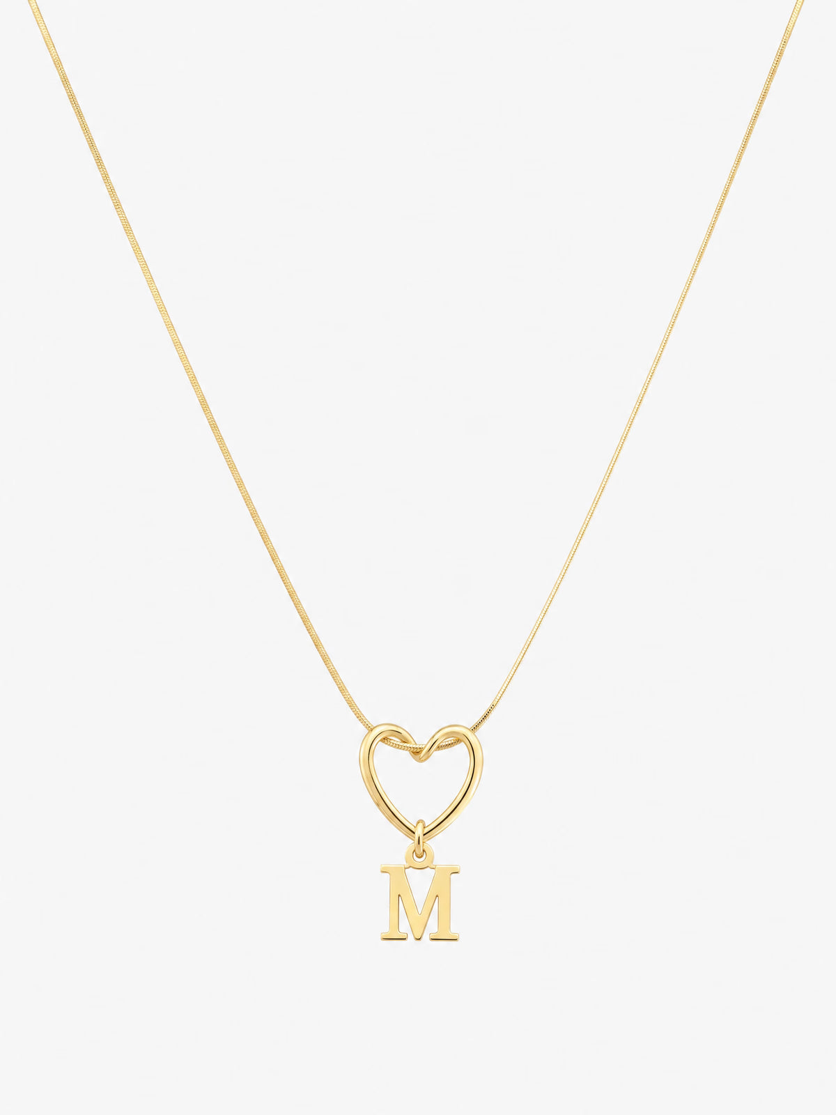 SAINT GILD Initial Heart Necklace gold