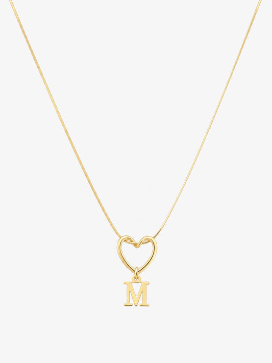 SAINT GILD Initial Heart Necklace gold