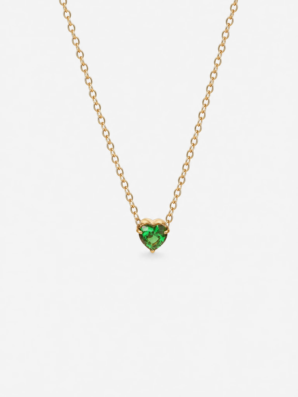 SAINT GILD Birthstone Heart Necklace gold
