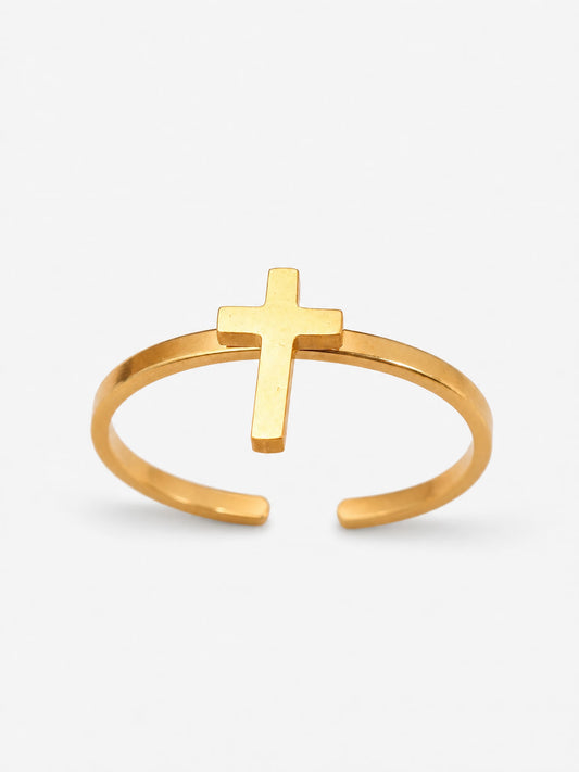 SAINT GILD Cross Ring gold