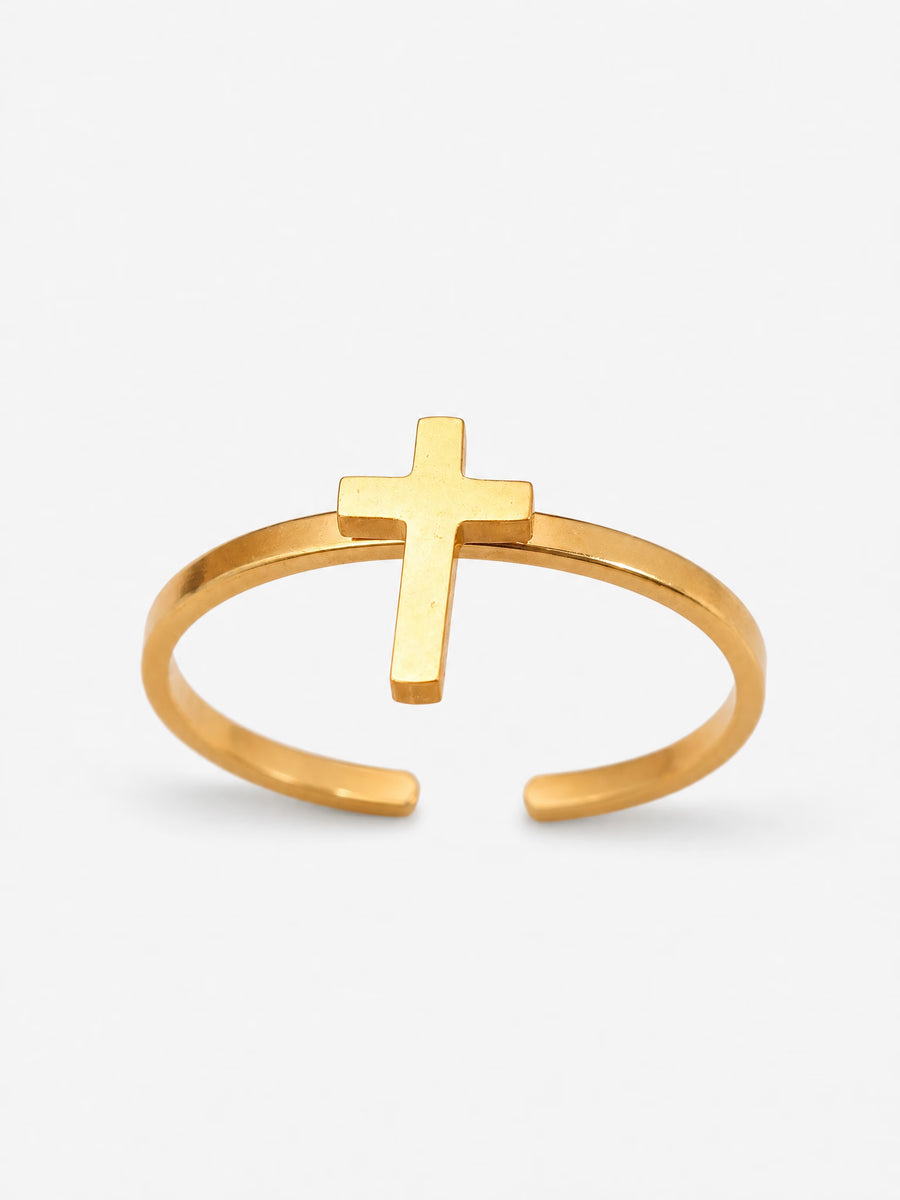 SAINT GILD Cross Ring gold