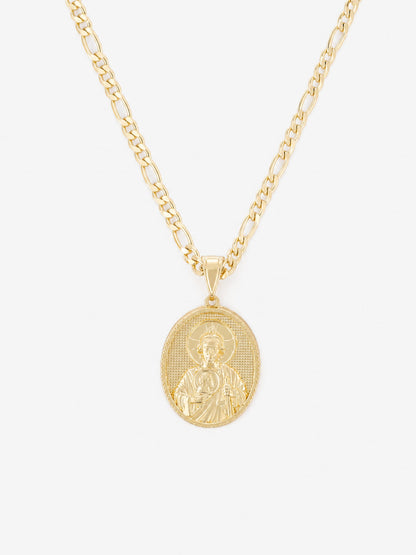 SAINT GILD Saint Jude Medallion Necklace gold