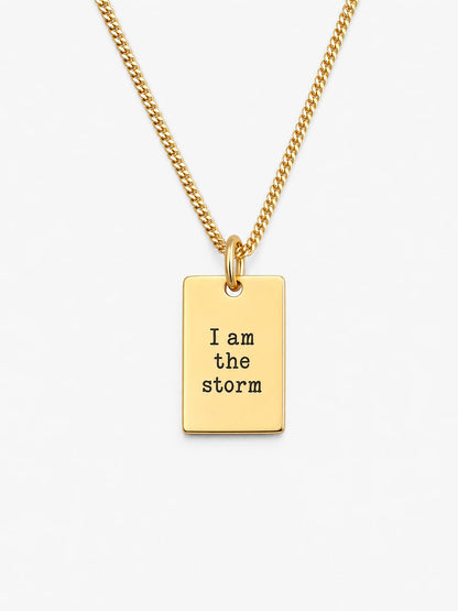 SAINT GILD Scripture Tag Necklace gold