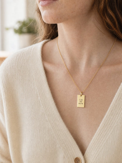 SAINT GILD Scripture Tag Necklace lifestyle
