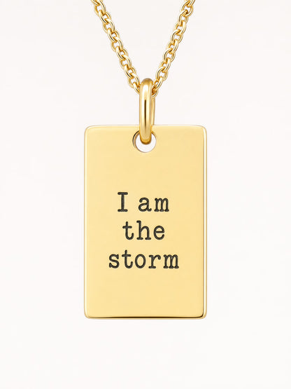 SAINT GILD Scripture Tag Necklace macro