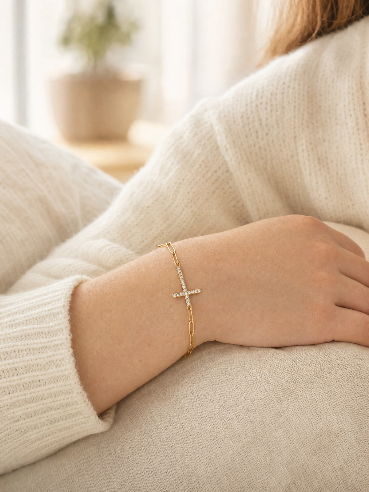 SAINT GILD Cross Station Bracelet lifestyle