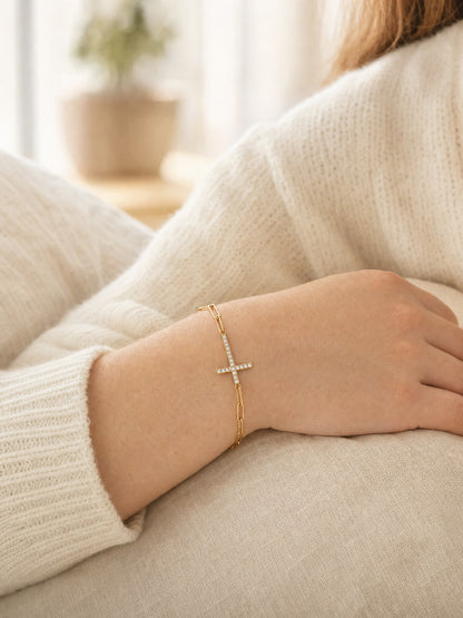SAINT GILD Cross Station Bracelet lifestyle