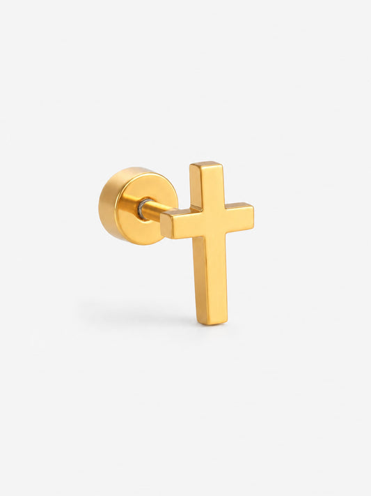 SAINT GILD Cross Stud Earrings gold
