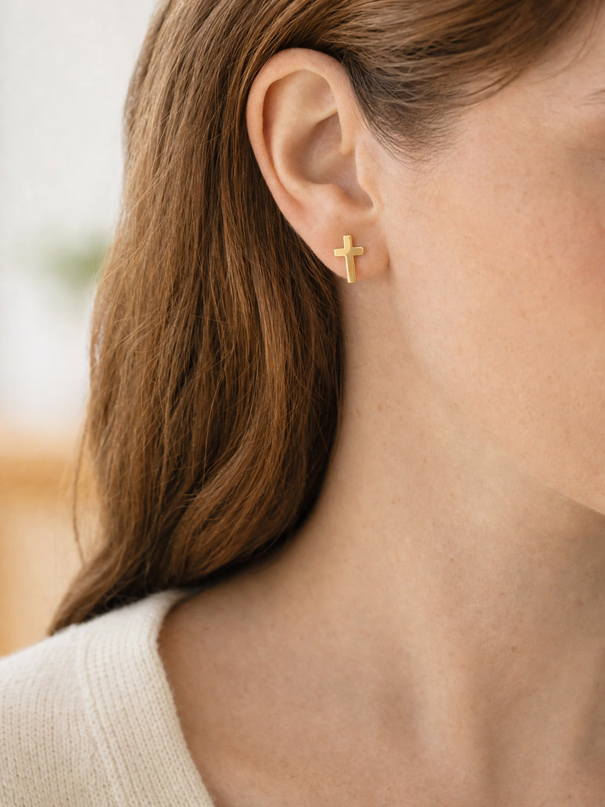 SAINT GILD Cross Stud Earrings lifestyle