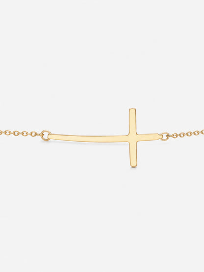 SAINT GILD Sideways Cross Bracelet gold