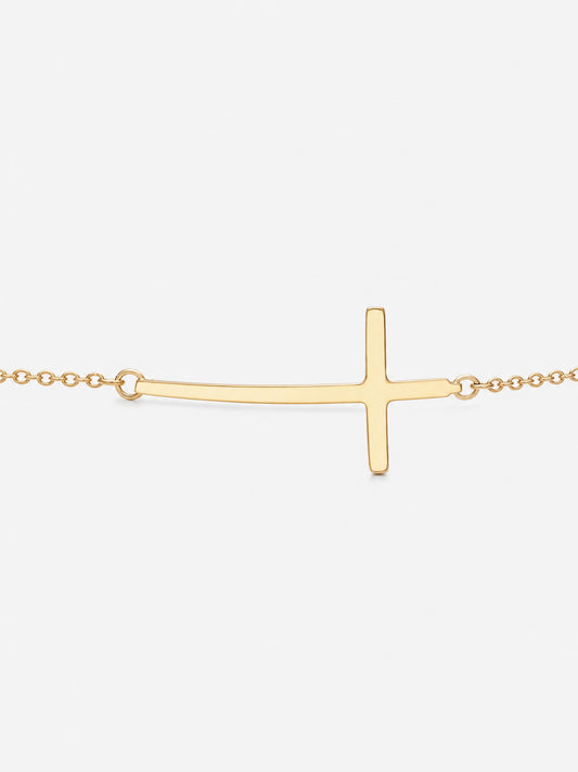 SAINT GILD Sideways Cross Bracelet gold