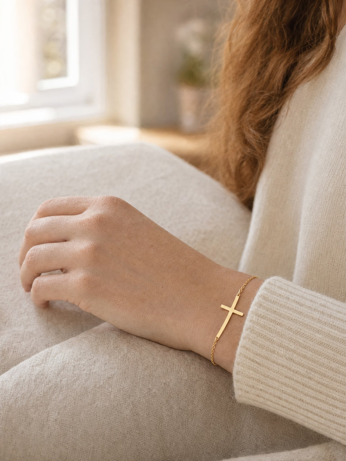 SAINT GILD Sideways Cross Bracelet lifestyle